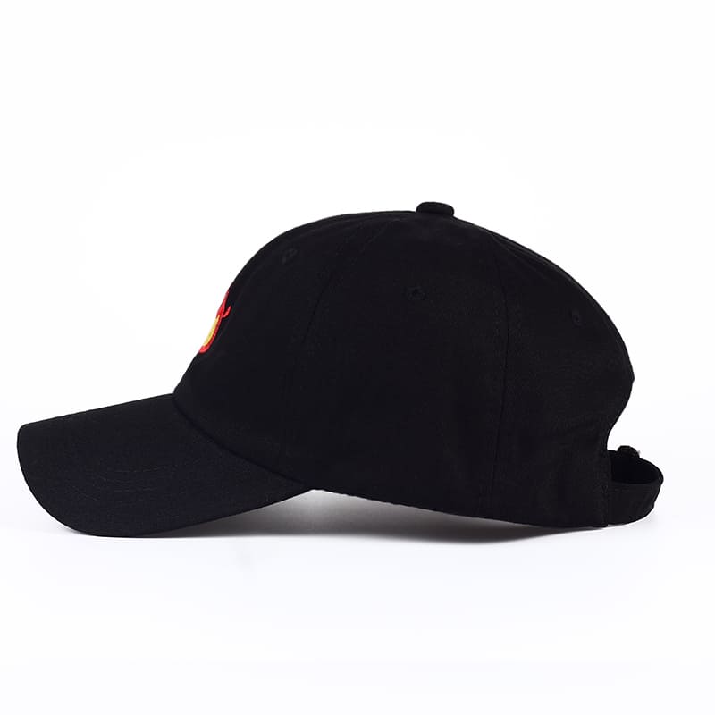 Flame Black Baseball Cap