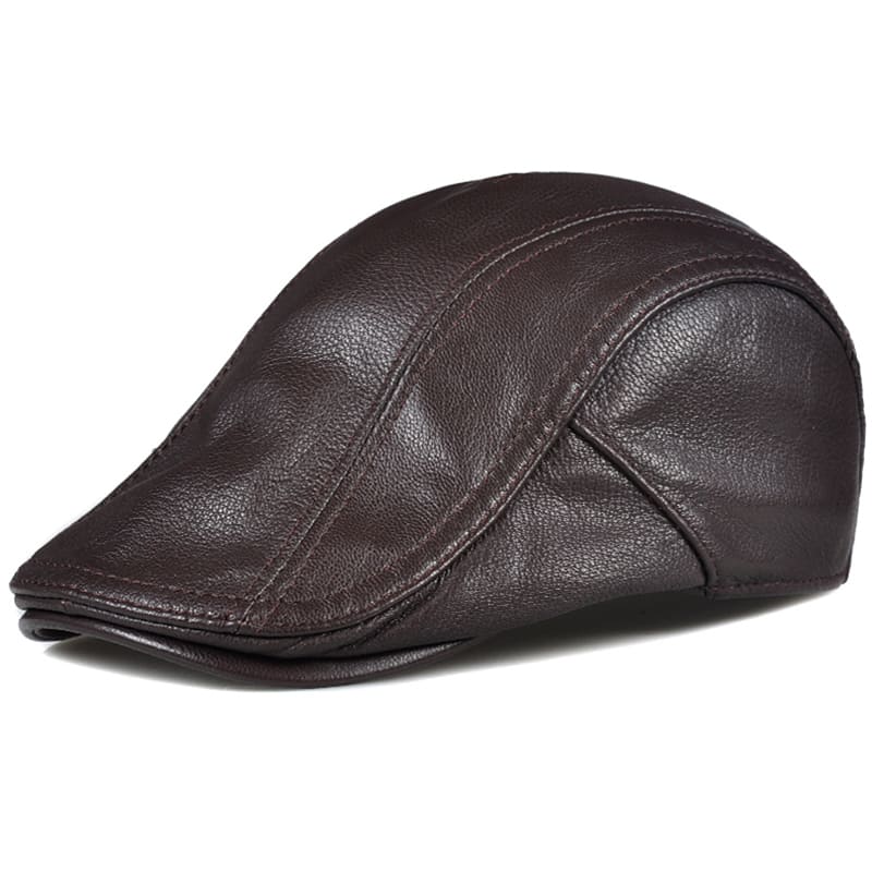 Leather flat caps for 2024 sale