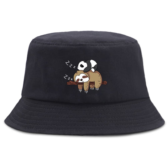 Lazy Panda & Sloth Bucket Hat