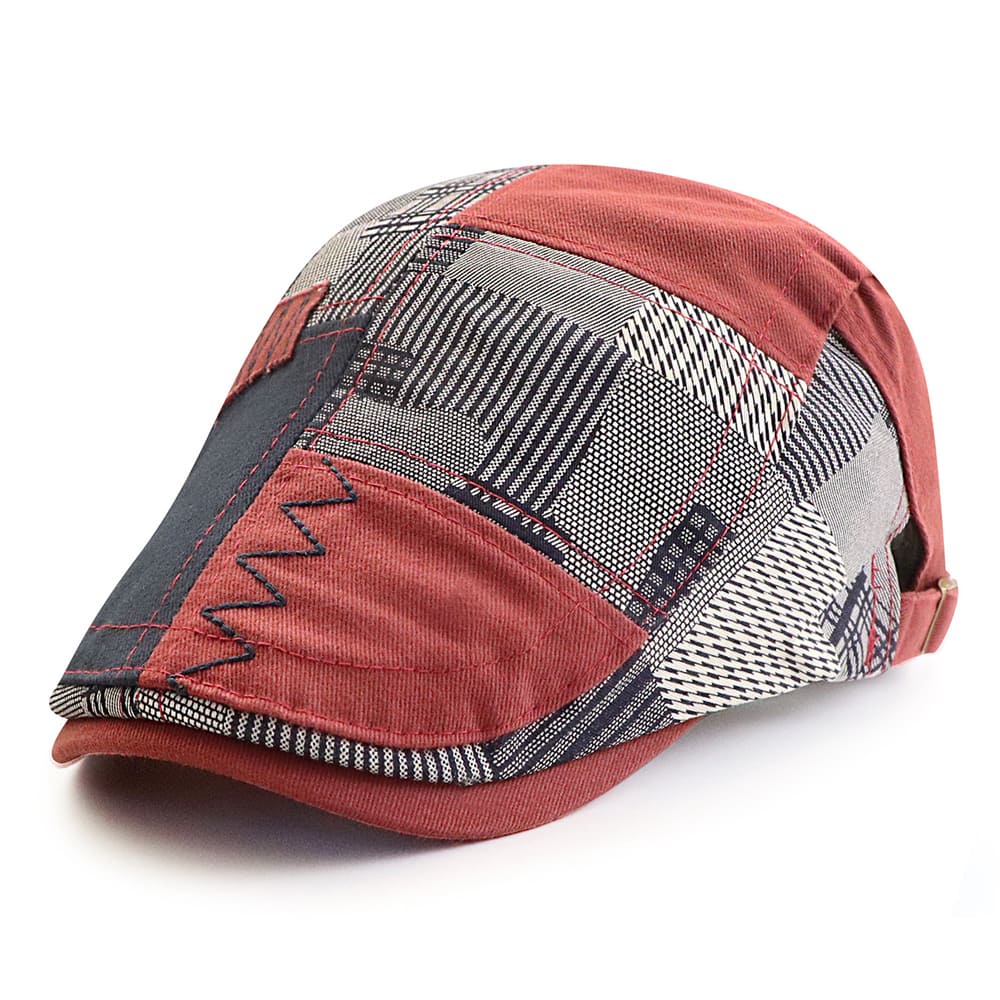 Patchwork Duckbill Flat Cap