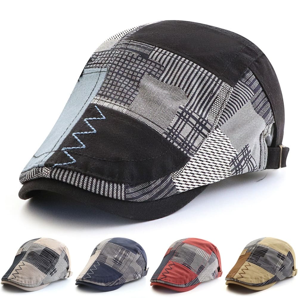 Patchwork Duckbill Flat Cap