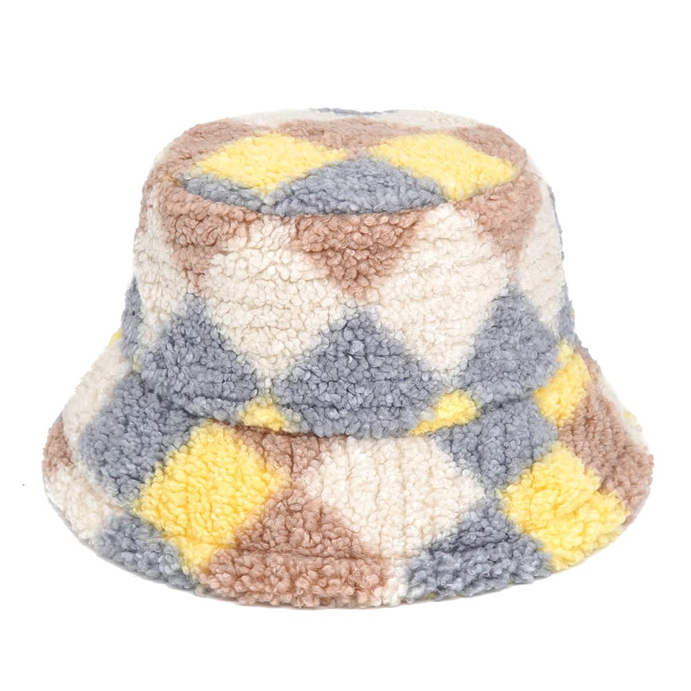 Rhombuses Fur Bucket Hat