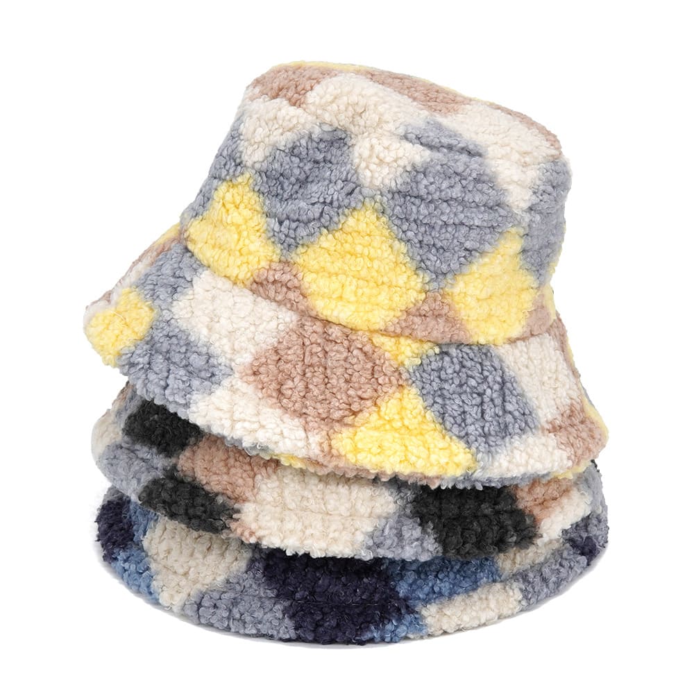 Rhombuses Fur Bucket Hat