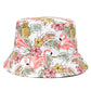 Vintage Floral Flamingo Bucket Hat