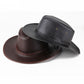 Western Cowboy Leather Porkpie Hat